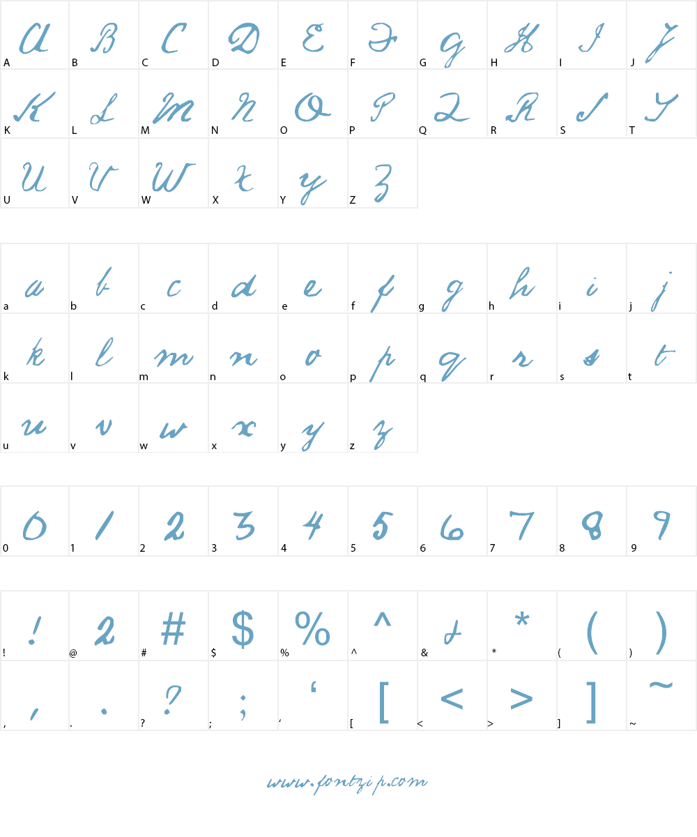 Saucy Jack Font Character